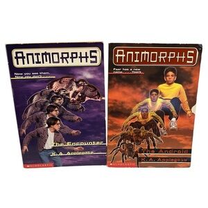 Animorphs Vintage 90s Books Lot of 2 The Encounter & The Android